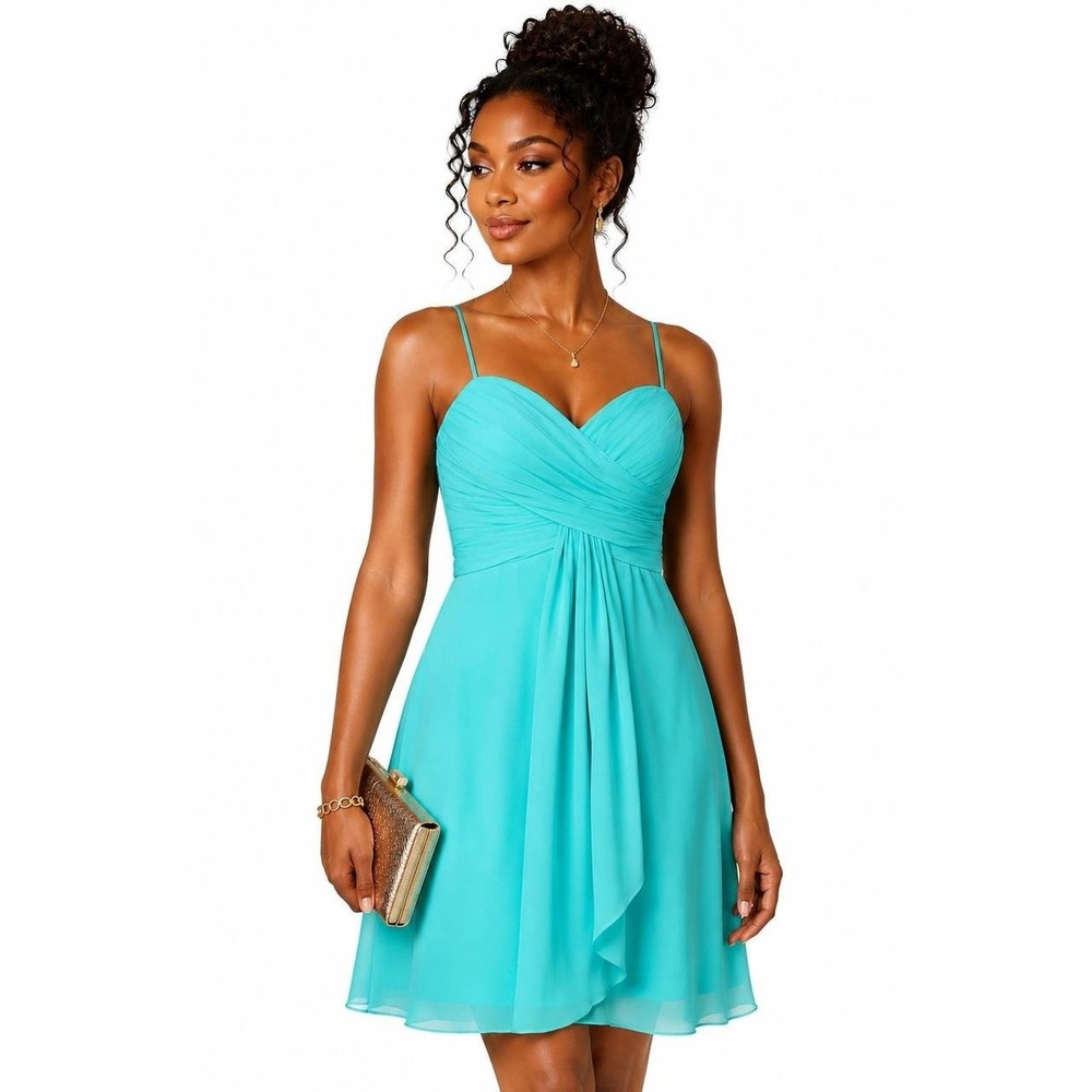 Women's Sweetheart Cocktail Dress‎ Aqua Size Small New With Tags